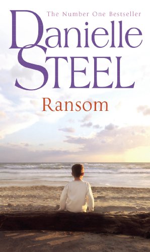 Book cover: "Ransom" by Danielle Steel, boy sitting on beach.