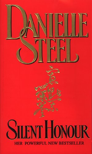 Red book cover with gold lettering: "Danielle Steel" and "Silent Honour".
