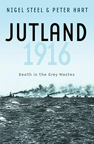 Book cover: "Jutland, 1916" with naval battle scene in grey tones.