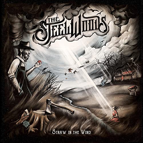 CD cover: illustrated landscape with man, axe, and stormy sky.