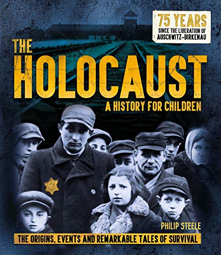 Book cover depicting people in caps, with the title "The Holocaust: A History for Children".