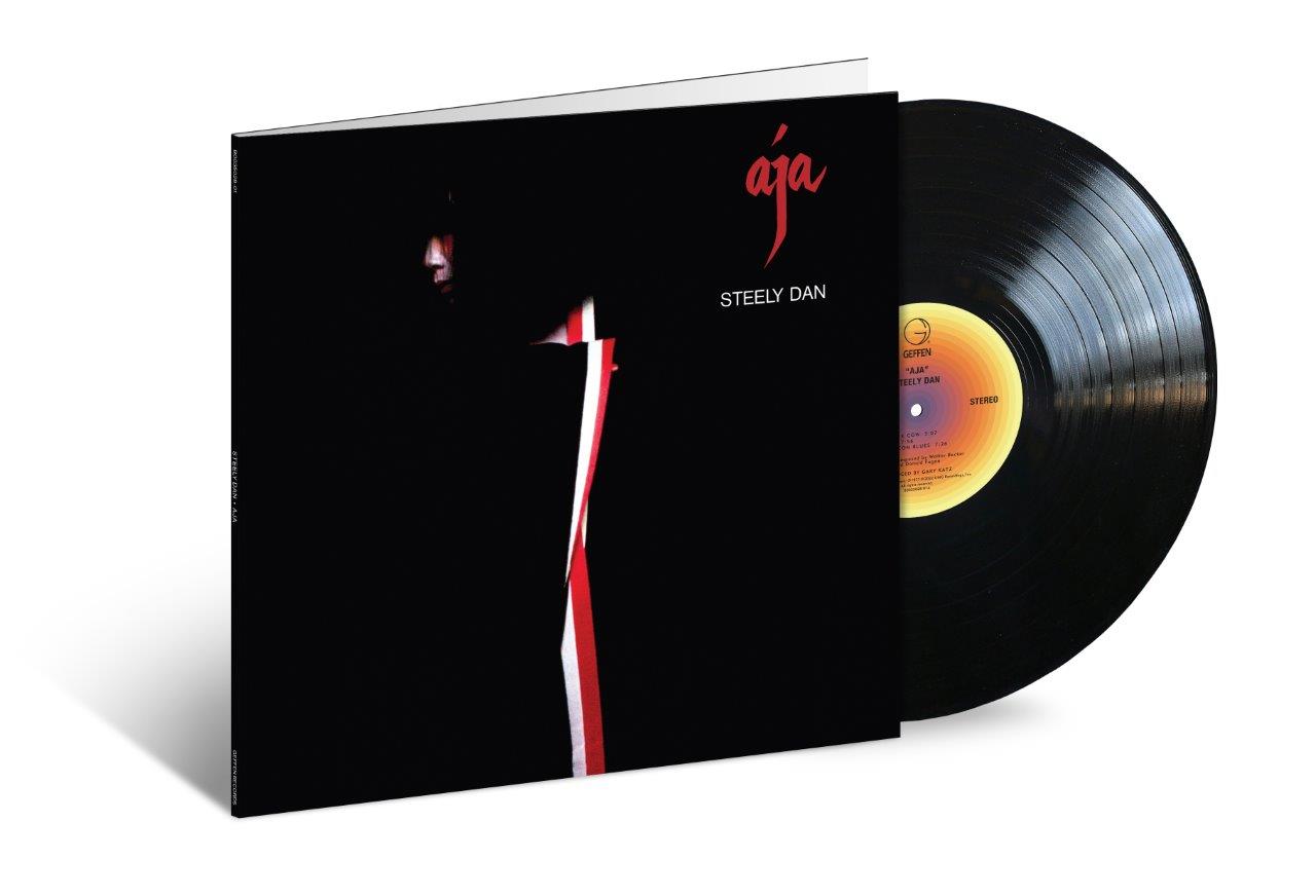 Steely Dan’s “Aja” vinyl record with a red and black cover design.