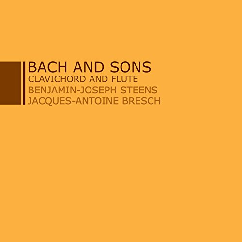 "Orange CD cover with brown text, featuring 'Bach and Sons' and artist names."