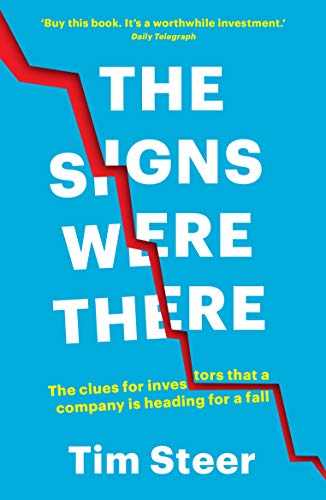 Book cover with red descending line and bold white text: "The Signs Were There.