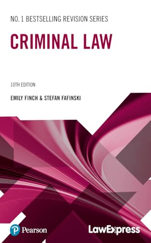 Book cover for Criminal Law, 10th Edition, by Emily Finch and Stefan Fafinski.