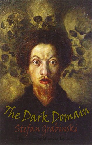 Book cover featuring a wide-eyed man with dark hair surrounded by ghostly skulls.