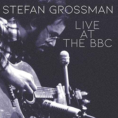 Stefan Grossman CD cover: black and white photo of a guitarist performing.