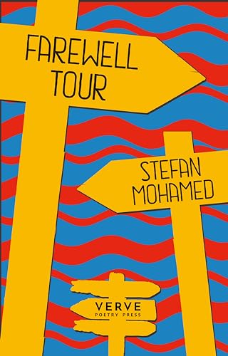 Book cover with yellow directional signs against a red and blue wavy background.