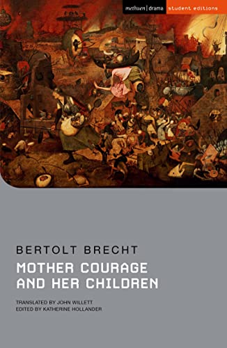 Book cover featuring a chaotic war painting above text by Bertolt Brecht.