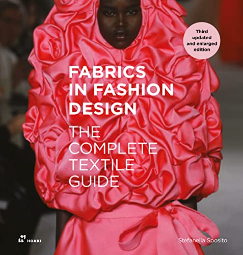 Book cover: "Fabrics in Fashion Design" featuring a ruffled pink garment.
