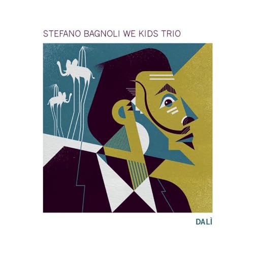 CD cover: abstract portrait with elephants, geometric shapes, and text.