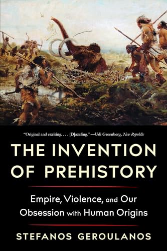 Book cover featuring an illustration of early humans hunting a mammoth.