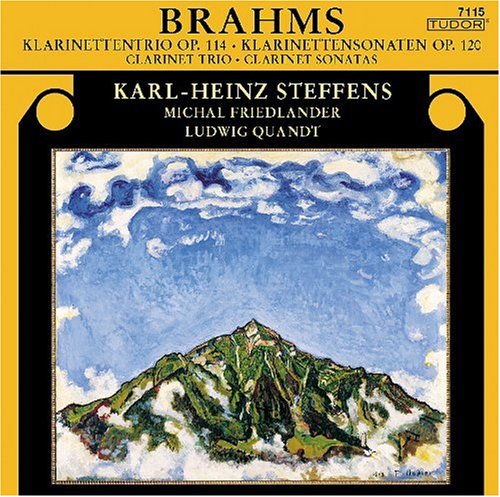 CD cover for Brahms music by Steffens, Friedlander, and Quandt, with a mountain scene.