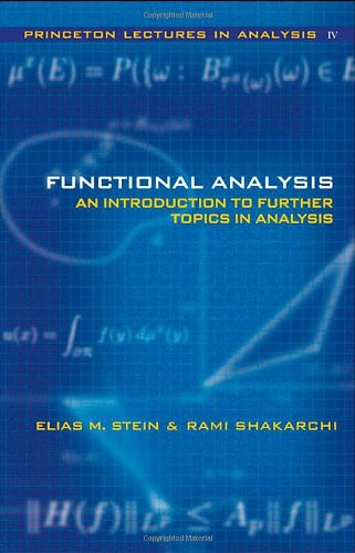 Book cover: “Functional Analysis” by Stein & Shakarchi, with mathematical equations.