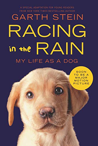 Book cover with a golden retriever puppy and bold title text.