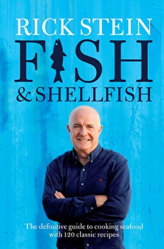 "Book cover with Rick Stein smiling, arms crossed, against a blue background."