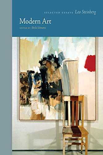 Book cover for Modern Art by Leo Steinberg featuring an abstract painting and chair.