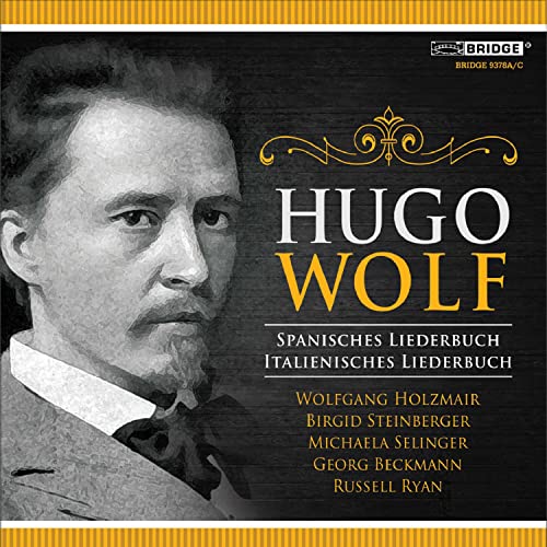 CD cover featuring a portrait of composer Hugo Wolf and text details.
