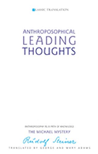 Book cover with white text on a light blue background, titled “Anthroposophical Leading Thoughts.”