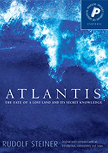 Book cover: “Atlantis” by Rudolf Steiner, blue underwater imagery.