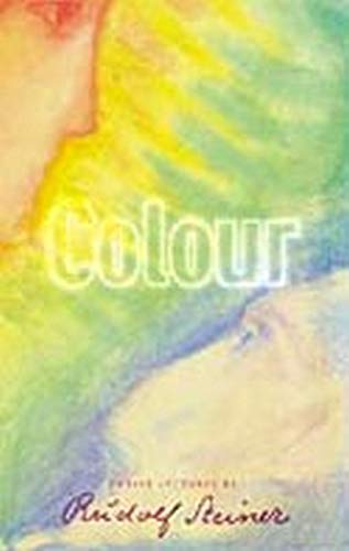 Book cover titled Colour by Rudolf Steiner with abstract colorful watercolor faces.