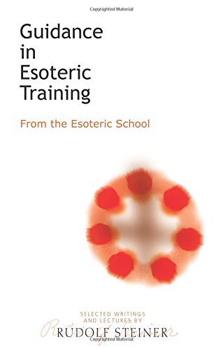 Book cover: "Guidance in Esoteric Training" with abstract red and white design.