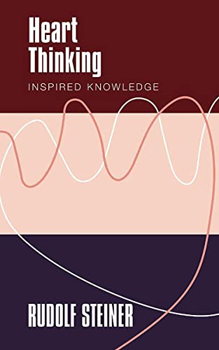 Book cover with title Heart Thinking: Inspired Knowledge and author Rudolf Steiner, featuring wavy lines.