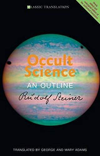 Book with occult science outline, likely Rudolf Steiner's work, in a modest hardcover binding.