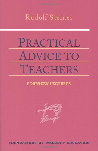 Red book cover with white text: "Practical Advice to Teachers.