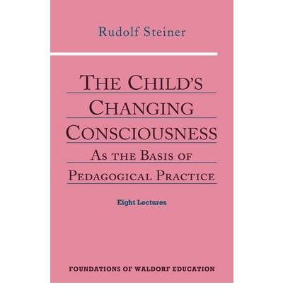 Book cover with pink background, dark text, and title The Child's Changing Consciousness.
