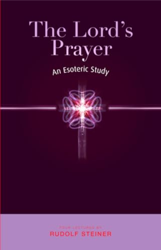 Book cover: "The Lord's Prayer" with a glowing, abstract floral design.