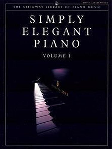 Sheet music cover with piano keys and title "Simply Elegant Piano.