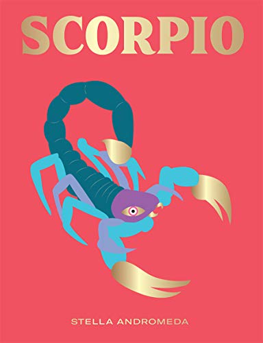 Book cover with the word SCORPIO in gold on a red background with a scorpion.