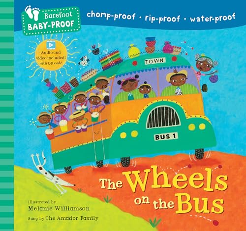 Colorful illustrated children’s book cover depicting a bus full of smiling people.