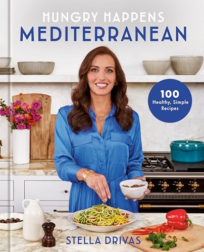Cookbook cover featuring Stella Drivas and Mediterranean-style food.