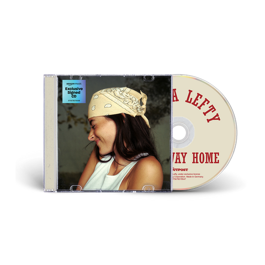 CD case for Stella Lefty’s “Long Way Home” featuring a portrait.