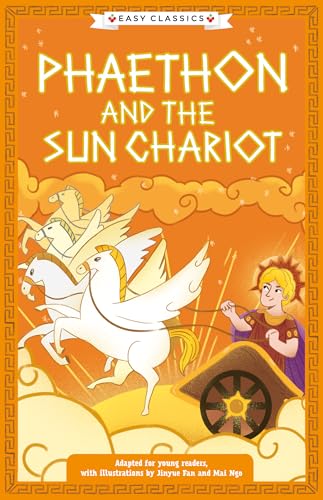 Book cover: "Phaethon and the Sun Chariot" with illustration of horses and a boy.