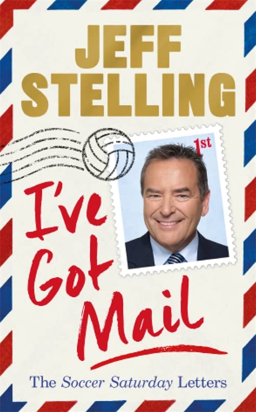 Book cover featuring Jeff Stelling’s portrait on a postage stamp design.