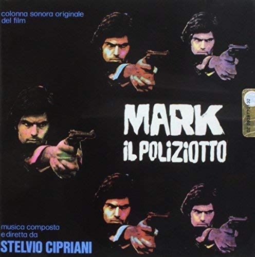 CD cover for “Mark il Poliziotto” featuring a man with a gun.