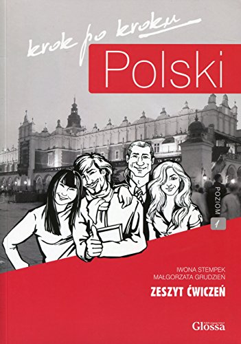 Polish language textbook cover with illustrations of students and a castle.