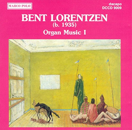 CD cover: Painting of a green room with figures and a dog.
