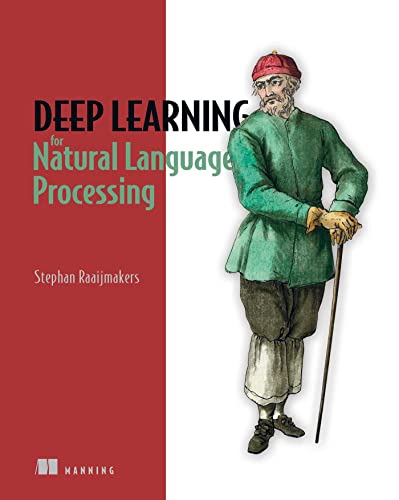 Book cover: “Deep Learning for Natural Language Processing” with vintage illustration.