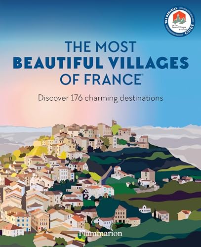 Book cover showing an illustrated French hillside village under a blue and orange sky.