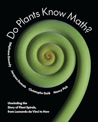 Book cover featuring a green coiled fern frond against a black background.
