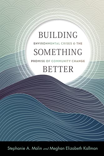 Book cover with swirling blue lines and title "Building Something Better.