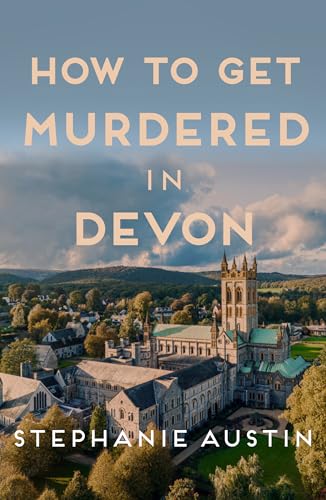 Book cover with title and image of a town with a church tower.