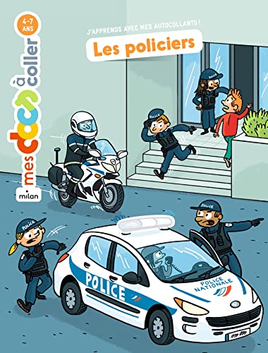 Cartoon cover of a children’s book about police officers in action.
