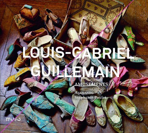 CD cover with a collection of antique, colorful miniature shoes.
