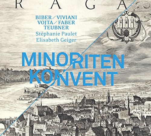 CD cover for “Stephanie Paulet - Minoritenkonvent” featuring a historic townscape.