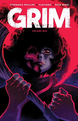 Comic book cover: a pale, wounded figure with glowing red eyes.